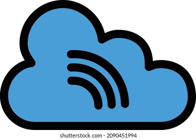 cloud vector illustration isolated on a transparent background. stroke vector icons for concept or web graphics.