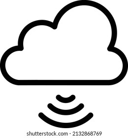 ilustración del vector de nube aislada en un fondo transparente. iconos vectoriales de trazo para el concepto o gráficos web.