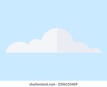 Cloud vector illustration. Natural cloudscape formations add dimension to ever-evolving climate above Cumulus clouds, like cotton candy, float high up in sky, creating dreamy scene