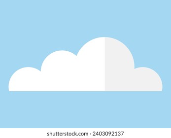 Cloud vector illustration. Natures artwork unfolds as clouds dance gracefully across high, dreamlike sky Fluffy clouds decorate heavens, contributing to ever-changing cloudscape