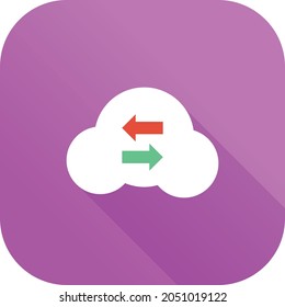 cloud Vector illustration on a transparent background. Premium quality symbols. Vector Line Flat color  icon for concept and graphic design.