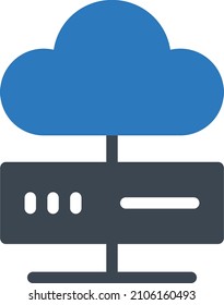 Ilustración del vector de nube en un fondo transparente.Símbolos de calidad superior.Icono vector glifos para el diseño de concepto y gráfico.
