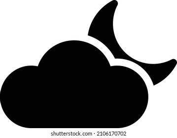 cloud Vector illustration on a transparent background. Premium quality symbols. Glyphs  vector icon for concept and graphic design.