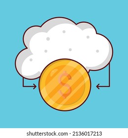 Cloud-Vektorgrafik auf transparentem Hintergrund. Hochwertige Symbole. Flachsymbole für Vektorgrafiken für Konzept und Grafikdesign. 
