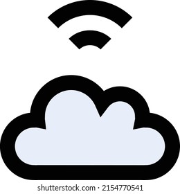 cloud Vector illustration on a transparent background.Premium quality symbols.Stroke vector icon for concept and graphic design. 
