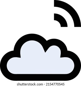ilustración del vector de nube en un fondo transparente.Símbolos de calidad premium.Icono del vector de trazo para el concepto y el diseño gráfico. 
