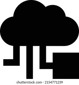 Ilustración del vector de nube en un fondo transparente.Símbolos de calidad premium.Icono vector glifos para el concepto y el diseño gráfico.