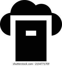 Cloud Vector illustration on a transparent background.Premium quality symbols.Glyphs vector icon for concept and graphic design.