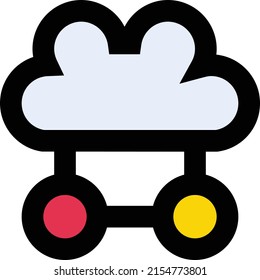 cloud Vector illustration on a transparent background.Premium quality symbols.Stroke vector icon for concept and graphic design. 

