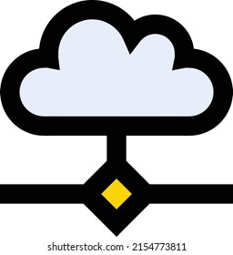 cloud Vector illustration on a transparent background.Premium quality symbols.Stroke vector icon for concept and graphic design. 
