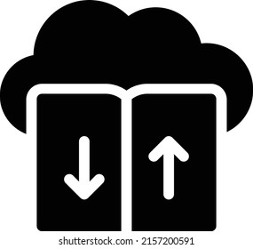 cloud  Vector illustration on a transparent background. Premium quality symmbols. Glyphs vector icons for concept and graphic design. 
