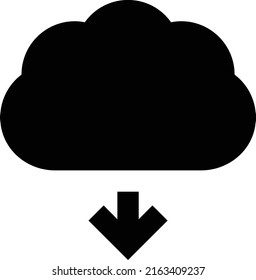Ilustración del vector de nube en un fondo transparente.Símbolos de calidad premium.Icono vector glifos para el concepto y el diseño gráfico.