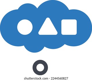 cloud Vector illustration on a transparent background. Premium quality symmbols. Glyphs vector icons for concept and graphic design.