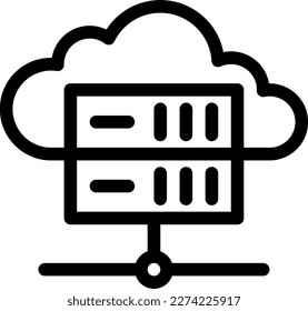 cloud Vector illustration on a transparent background. Premium quality symbols. Thin icons for concept and graphic design.