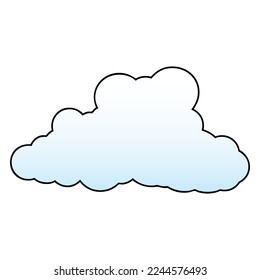 cloud vector illustration,isolated on white background,top view