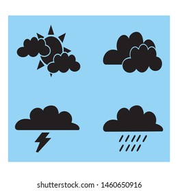 cloud vector image about weather changes