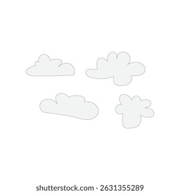 cloud vector image illustration of a very beautiful and soft cloud image