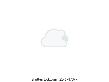 Cloud Vector Isolated Emoticon. Cloud Icon