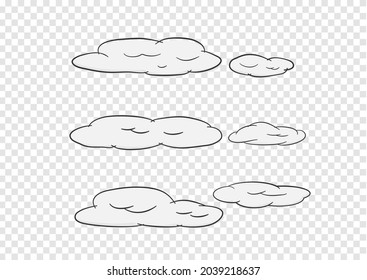 cloud vector isolated on transparency background ep157