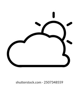 cloud Vector Line Icon Design