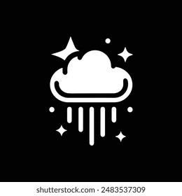 cloud vector logo silhouette icon design 
