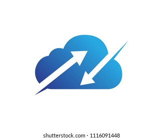 cloud vector logo template design vector