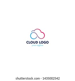 cloud vector, logo template design vector 