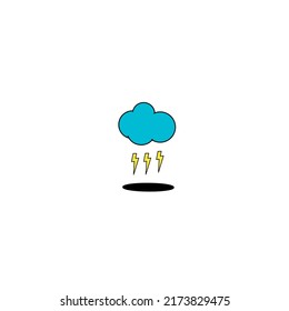 cloud vector on white background