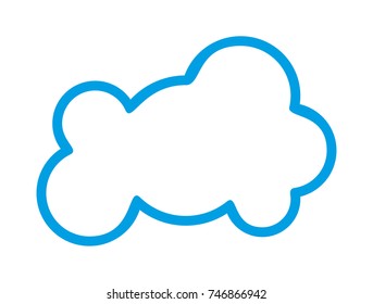 Cloud vector outline icon