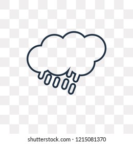 Cloud vector outline icon isolated on transparent background, high quality linear Cloud transparency concept can be used web and mobile