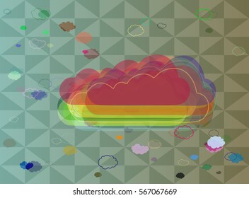 cloud vector pattern