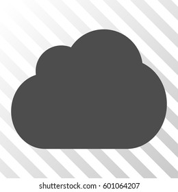 Cloud vector pictogram. Illustration style is a flat iconic gray symbol on a transparent background.