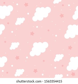 Cloud vector pink color vector background pattern
