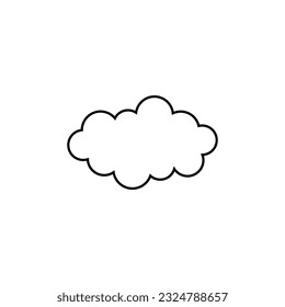 Cloud vector sign or symbol 