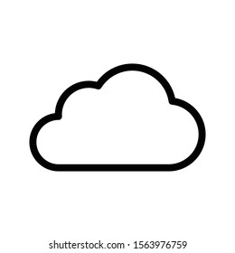 cloud vector thin line icon 