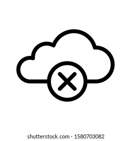 cloud vector thin line icon 