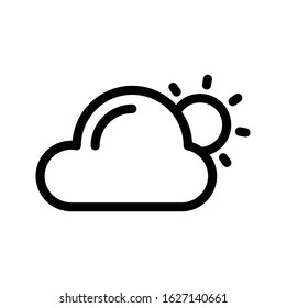 cloud vector thin line icon 