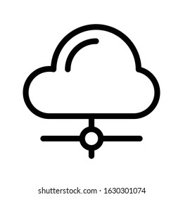 cloud vector thin line icon 
