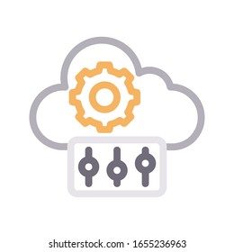 cloud vector thin line icon 
