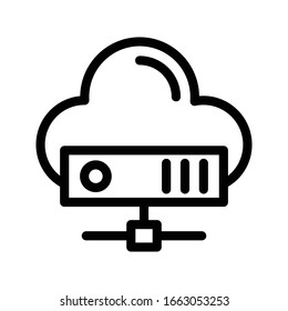 cloud vector thin line icon 