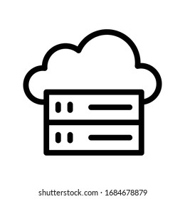 cloud vector thin line icon 