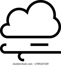 cloud vector thin line icon