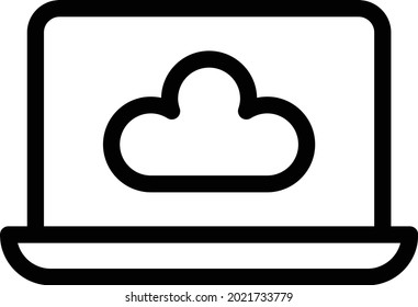 cloud vector thin line icon