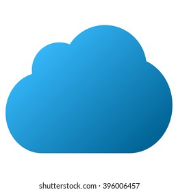 Cloud vector toolbar icon for software design. Style is gradient icon symbol on a white background.
