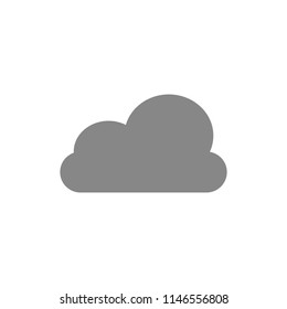 Cloud vector web icon in the grey background with shadow. eps 10