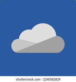 Cloud vector. White cloud  icon vector design. Isolated white cloud vector in background.