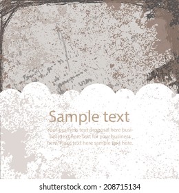 cloud vintage abstract grunge background, vector illustration