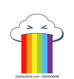 Cloud Vomit Rainbow Image. Clipart Image