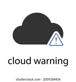 Cloud warning icon design vector