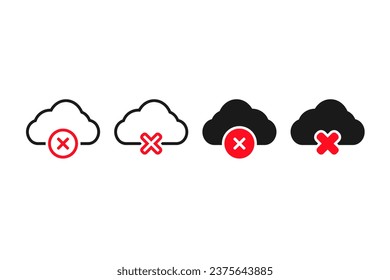 Cloud warning icon. Illustration vector